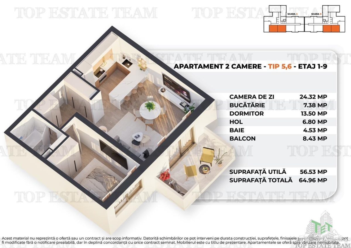 Oferta paste: Bucuresti - Antiaeriana - Alexandriei/ Bloc nou apartament 2 camere / 56mp utili + balcon/ Aer conditionat/ Incalzire in pardoseala - foto 2