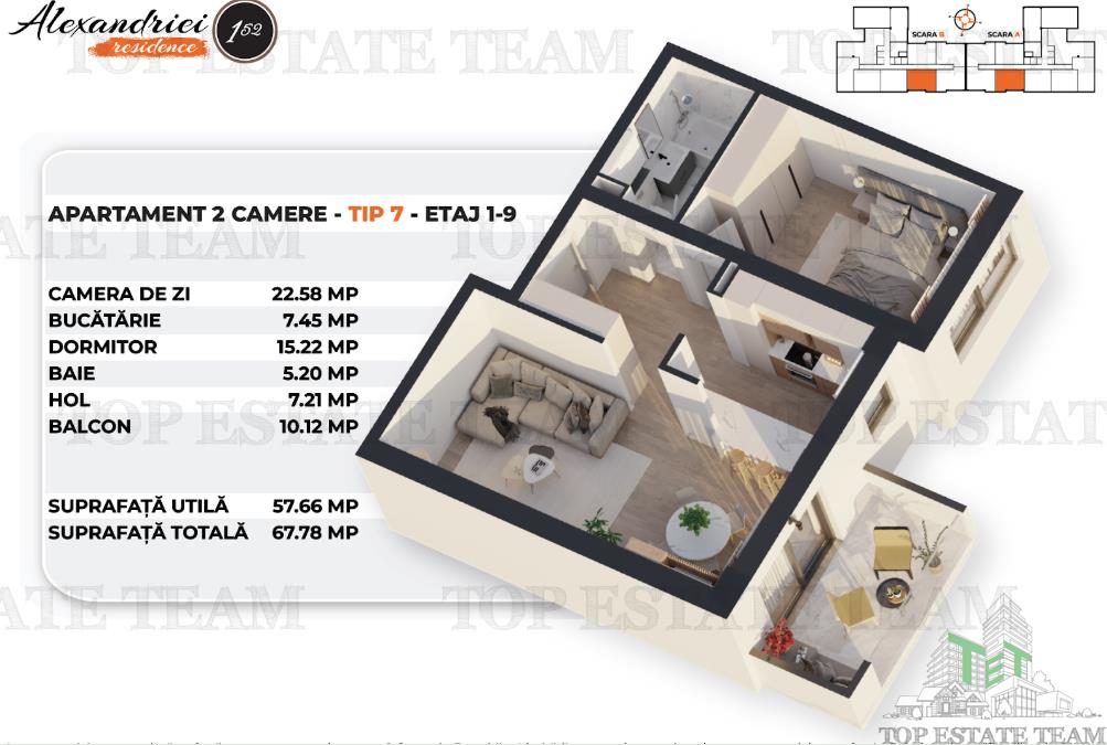 Apartament Nou 2 Camere cu balcon spatios, zona Rahova, Bucuresti - foto 7