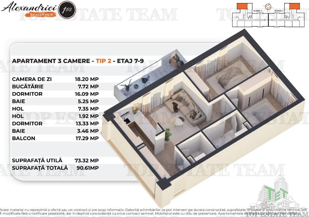 Apartament Nou cu 3 Camere, Soseaua Alexandriei - foto 7