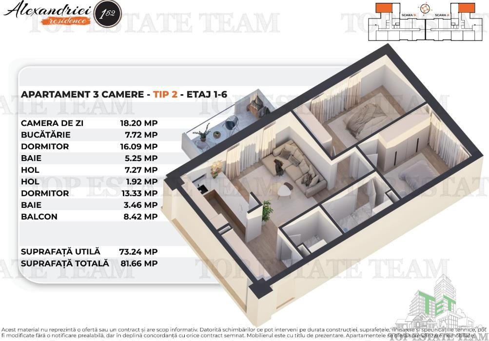 Apartament 3 Camere, Constructie Noua, Rahova - foto 7
