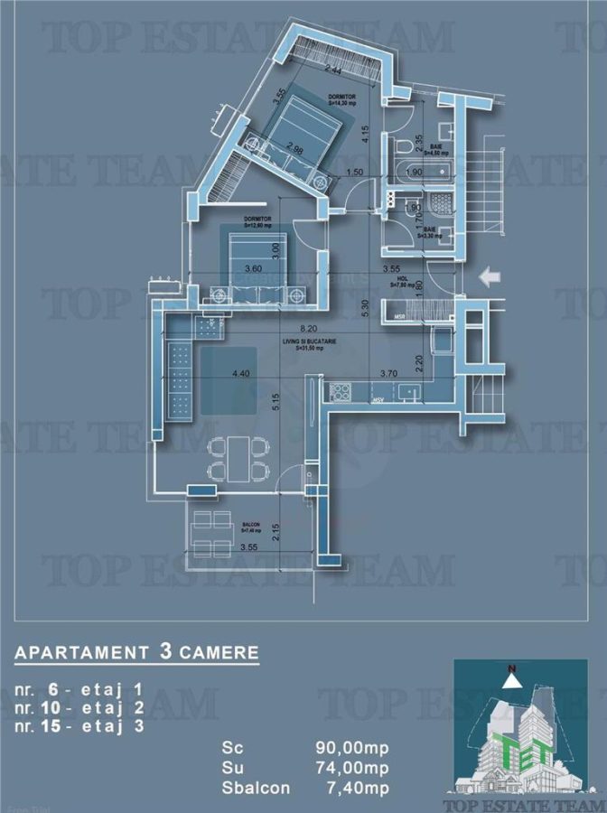 Apartament 3 camere in bloc nou, adiacent metrou Obor - foto 5