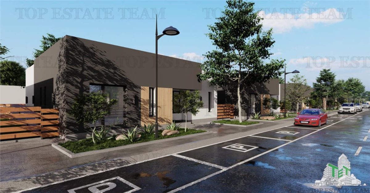 Vila stil mediteraneean, moderna, cu 4 camere ( parter ) si curte generoasa 400mp, incalzire in pardoseala, pompa de caldura, in Domnesti Ilfov - Domnesti