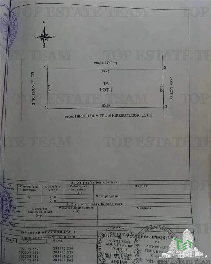 TEREN INTRAVILAN 910 MP TUZLA - foto 2