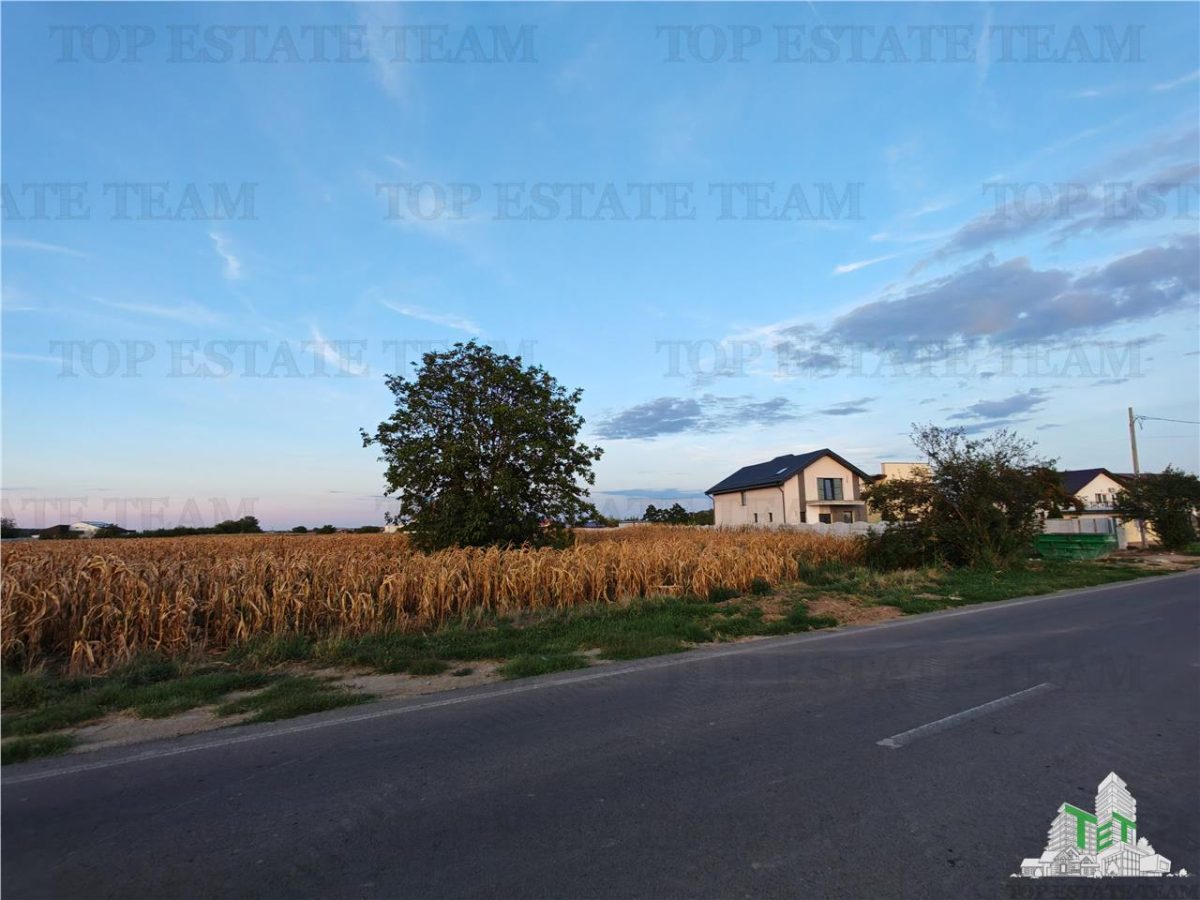 Teren intravilan pentru constructii stradal, 2965 mp, cu toate utilitatile si deschidere la 2 strazi, comuna 1 Decembrie - 