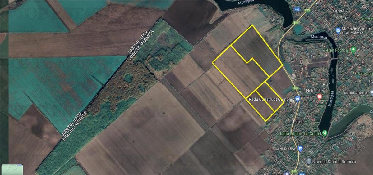 Scadere pret! De vanzare teren Lilieci, pretabil panouri fotovoltaice sau parc industrial - 