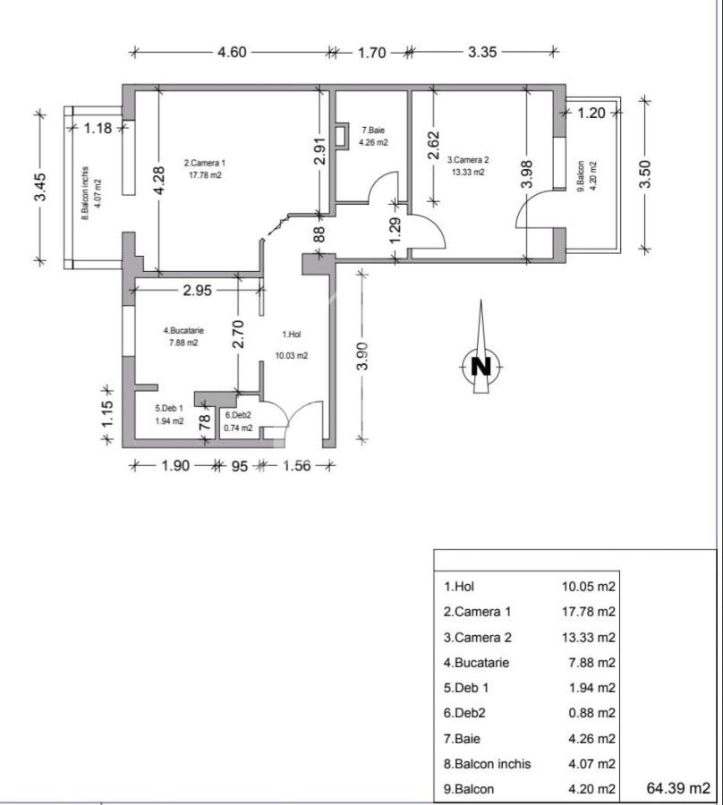 Apartament 2 camere de vanzare, etaj intermediar, Bucovina, Timisoara - foto 24