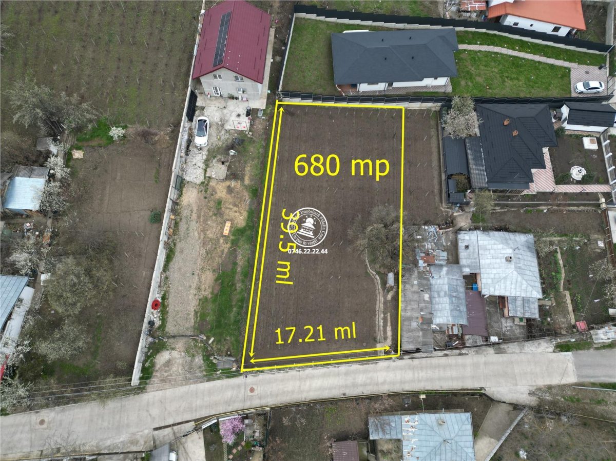 Teren intravilan 680 mp , asfalt , toate utilitatile - Valea Lupului , Iasi - Iasi