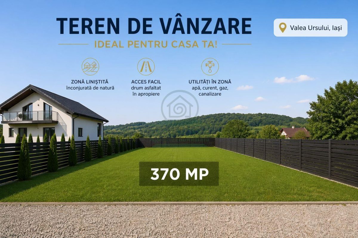 Teren de vanzare + autorizatie constructie Valea Ursului Miroslava - foto 2