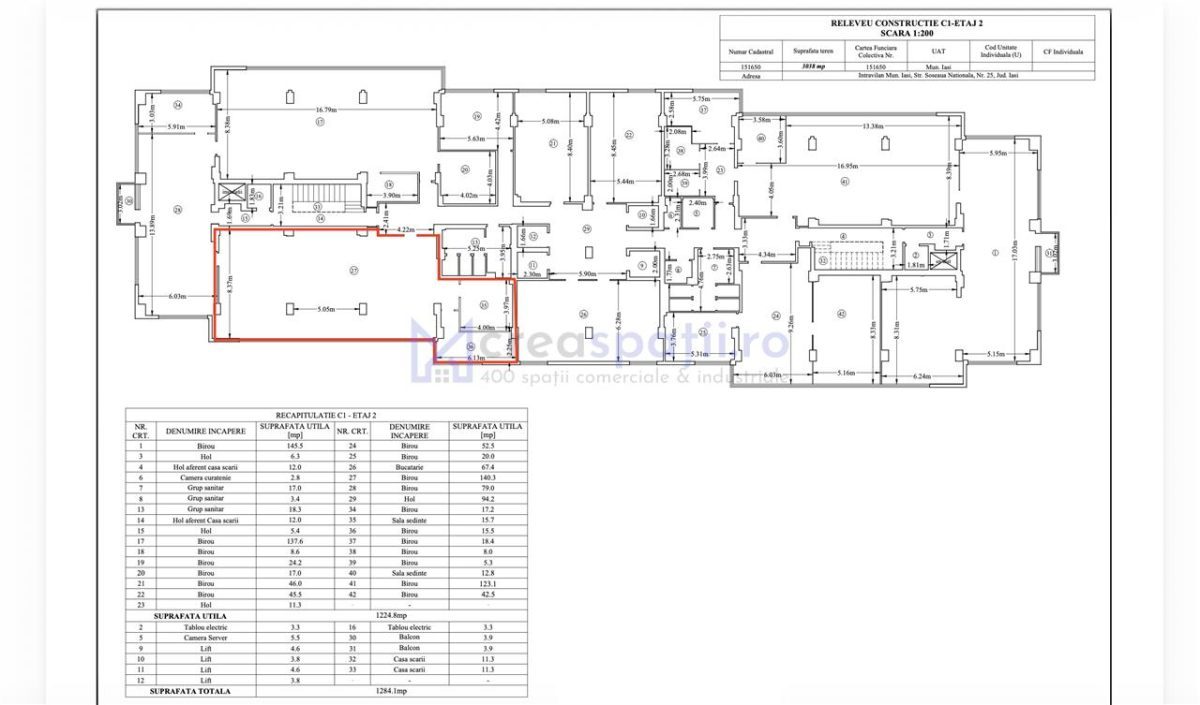 Spatiu birou semicentral Iasi, 200mp, zona Palas - Podul de Piatra - foto 8