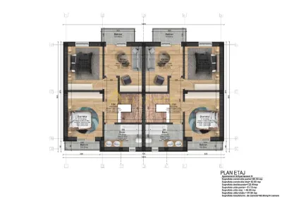 Casa tip Duplex - 2 dormitoare - 2 bai - 325 mp teren - foto 11