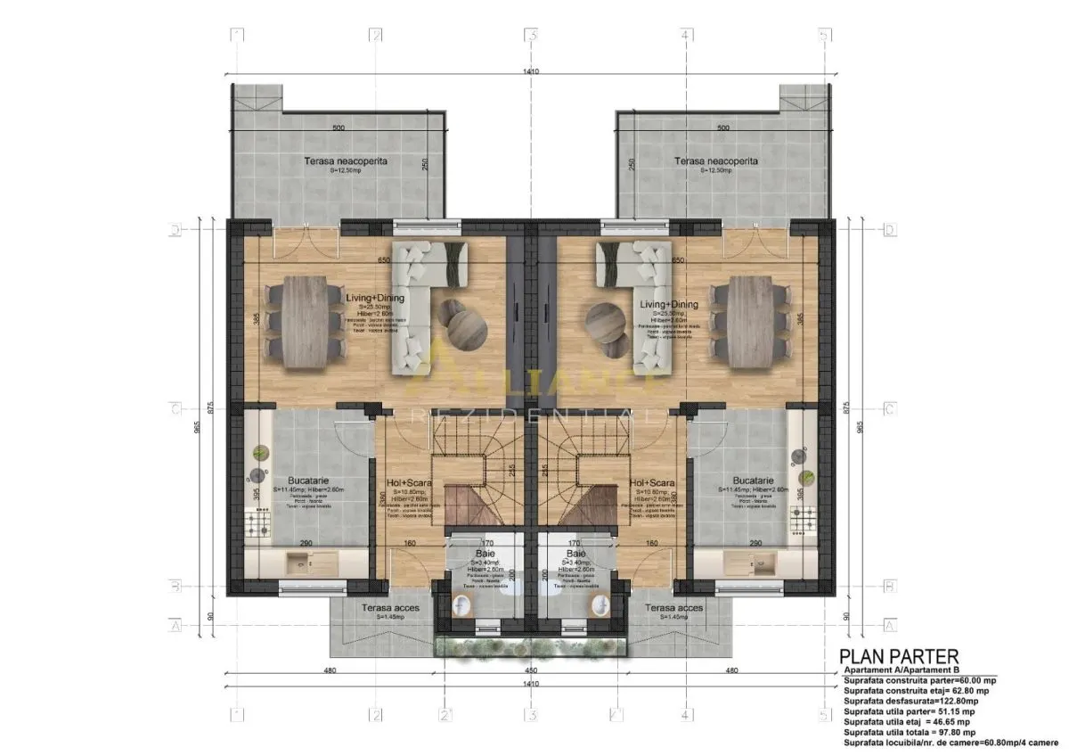 Casa tip Duplex - 2 dormitoare - 2 bai - 325 mp teren - foto 12
