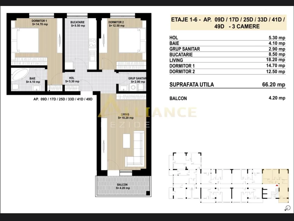 Apartament 3 camere nou || finisaje moderne || centrala proprie || termen martie 2026 - foto 9