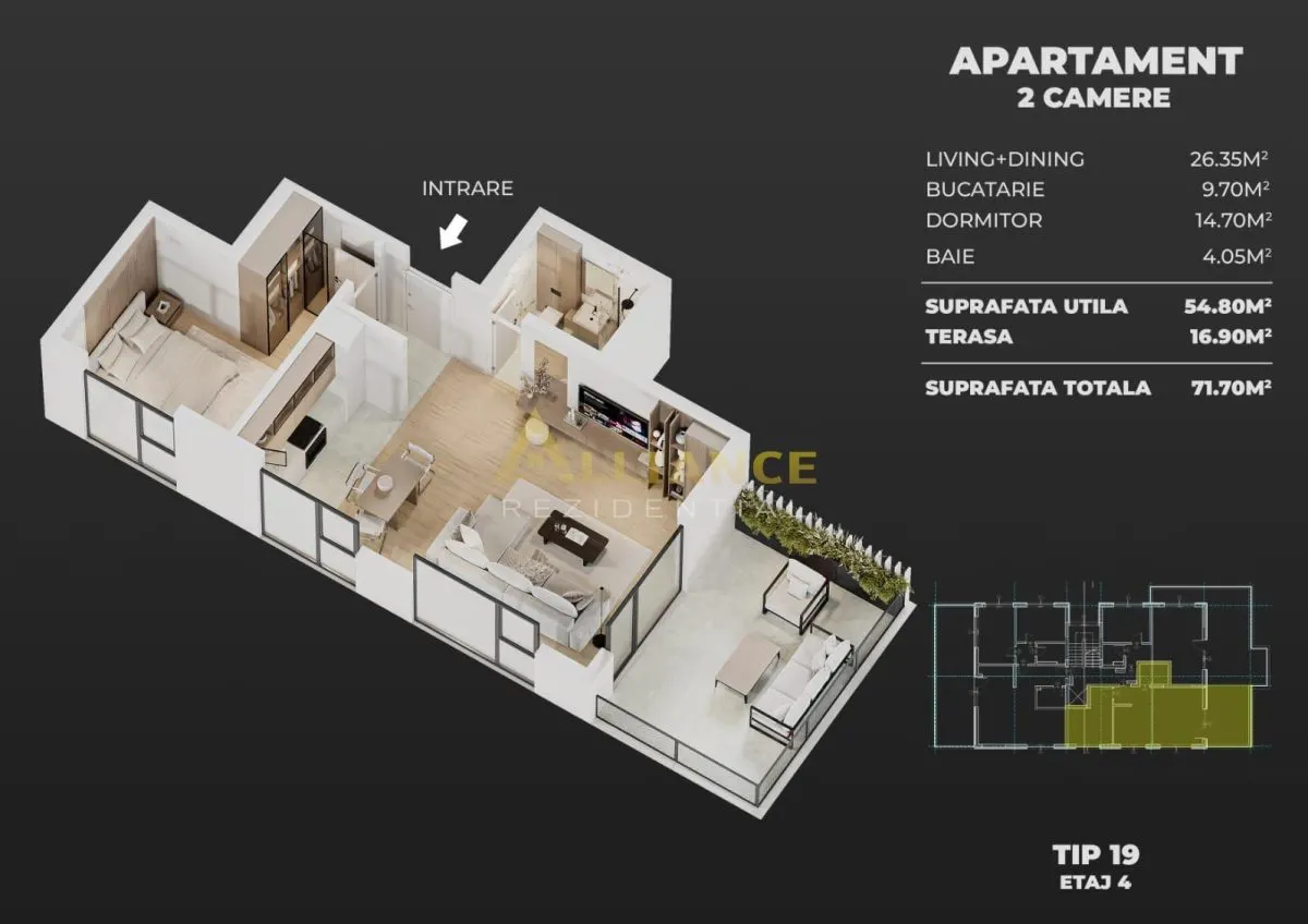 Proiect Nou-Popesti- Apartament 2 Camere - foto 7