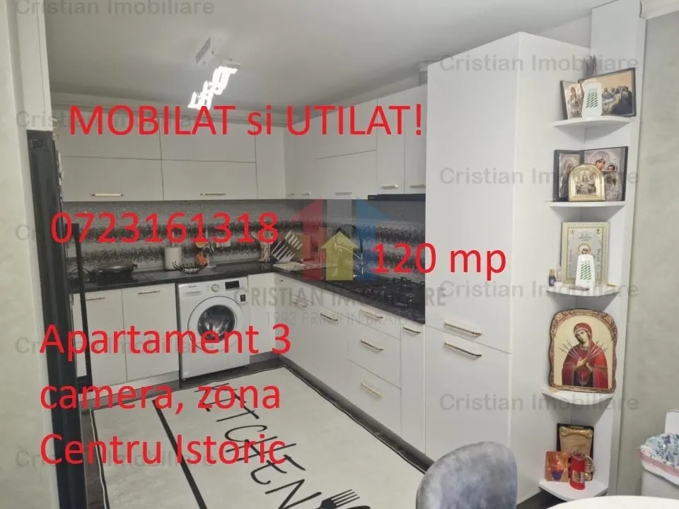 IMENS !! ULTRACENTRAL  SUPER apartament 3 cam 120 mp MOBILAT UTILAT - foto 1