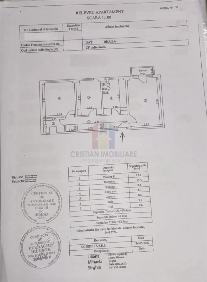 3 camere Renovat, confort 1 decomandat, etaj intermediar, Viziru 3 - foto 16