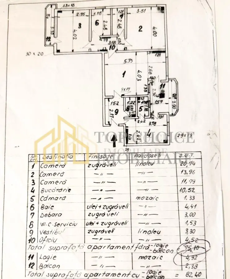 3 CAMERE SPATIOS AVIATIEI - 4/4 - 2 BAI - BLOC 1987 - foto 19