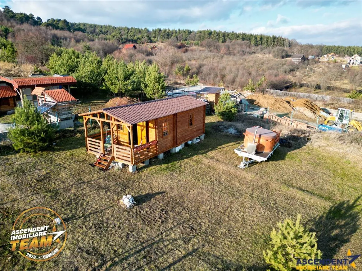 Teren intravilan 520 mp cu casuta din lemn,zona linistita,aproape de oras,Sancraiu,Covasna - foto 5