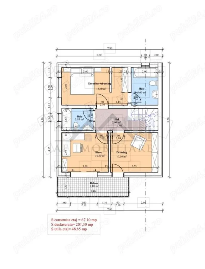 C.A.Rosetti  teren 451mp cu Autorizatie De Constructie pentru vila D+P+E 210mp - foto 8