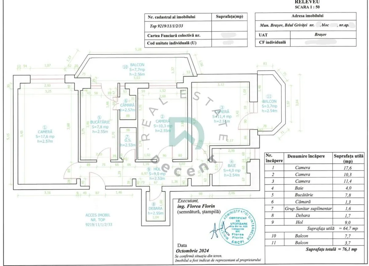 Apartament 3 camere Grivitei, Brasov - foto 1