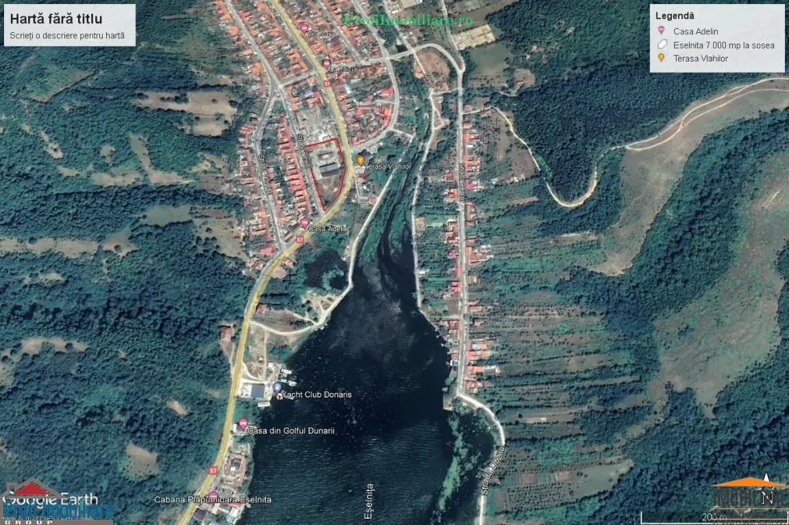 Teren 7.000mp intravilan construibil, front 160ml DN57- Eselnita, la Dunare - foto 1