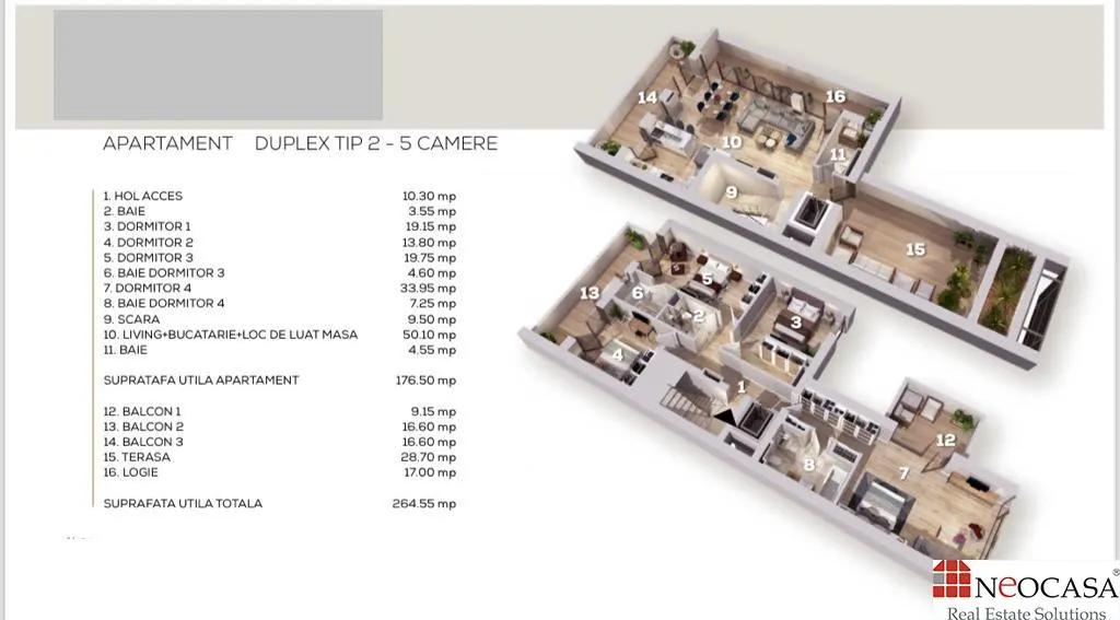Penthouse in Zona Aviatorilor - Duplex - Terase de 90 mp - Bloc 2023 - foto 21