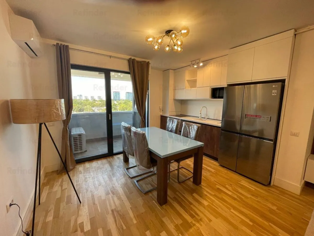 vanzare apartament lux 2 camere | Barbu Vacarescu | 60mp utili | etaj 7 | mobilat, utilat, loc parcare subteran | - foto 7
