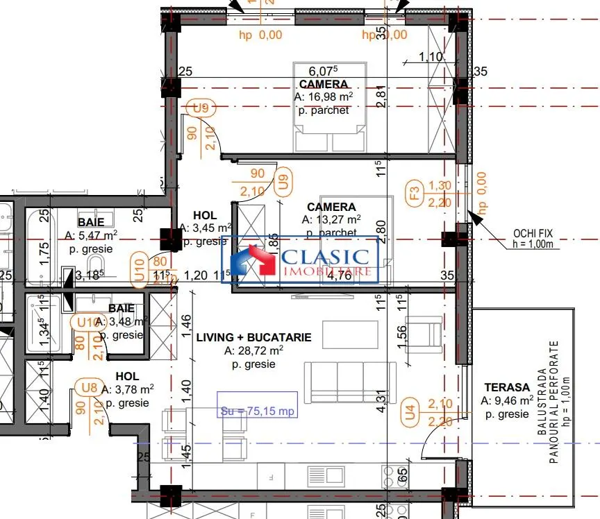 Vanzare apartament 3 camere bloc nou cu CF la aproximativ 4 km de Auchan Iris, Cluj-Napoca - foto 3