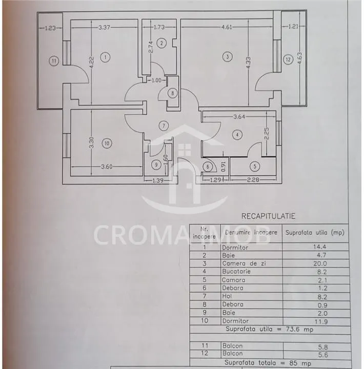 CromaImob Vanzare apartament 3 camere, zona Cantacuzino, Ploiesti - foto 11
