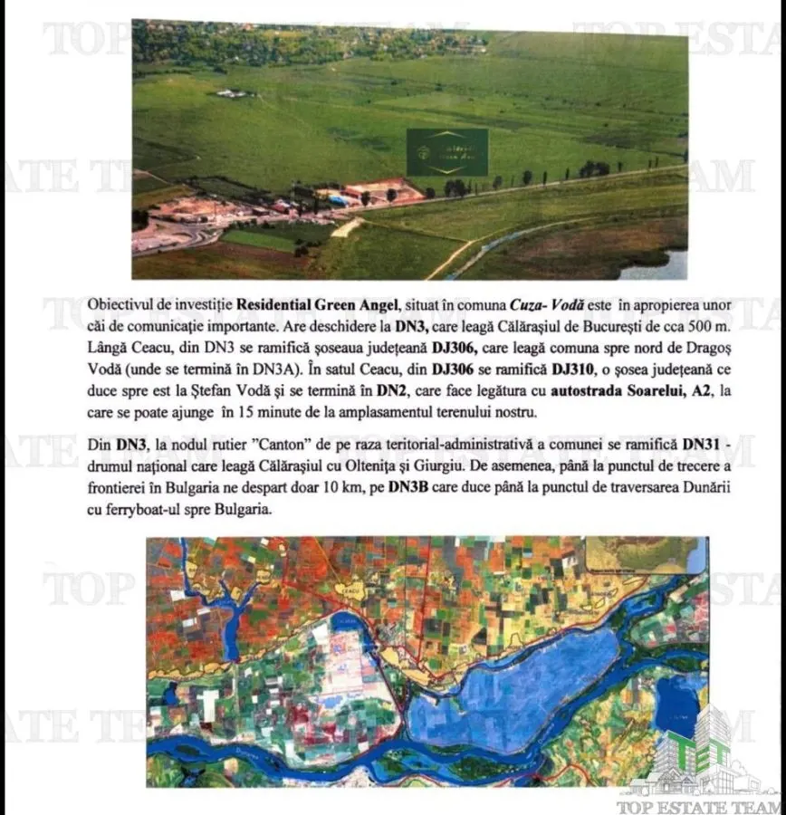 Oportunitate rara, teren intravilan cu proiect aprobat , 12,5 HA, Calarasi, amplasat in pozitie excelenta - foto 3