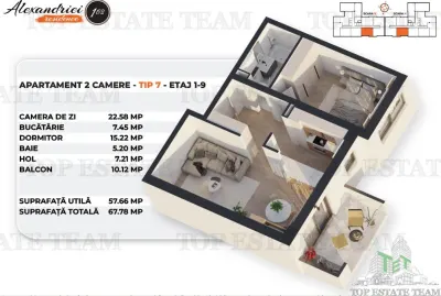 Apartament 2 Camere la standard de confort si performanta pe Soseaua Alexandriei - foto 12