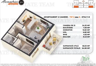 Ideal pentru Locuit sau Investitie, 2 Camere in Rahova - foto 12