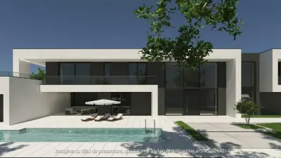 Casa de lux moderna cu 12 camere si piscina - Design minimalist inspirat din Miami | 1167 mp utili pe teren de 4000 mp - foto 1