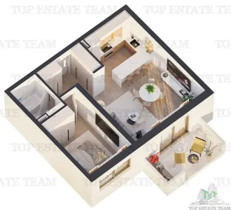 Apartament 2 camere  bloc nou zona Antiaeriana - foto 4