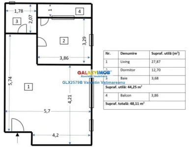 Apartament 2 Camere toporasi Cod  211 - foto 9