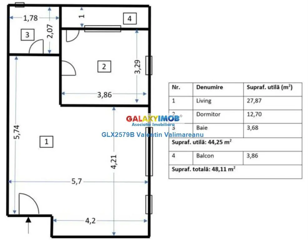 Apartament 2 Camere toporasi Cod  211 - foto 9