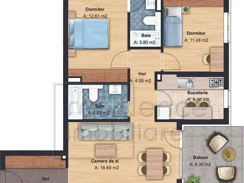 Apartament modern 3 camere, Buna Ziua, zona LIDL+Parcare - foto 8