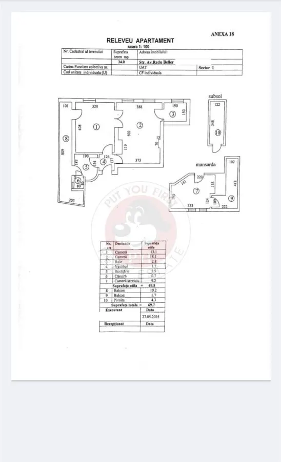 Radu Beller | 2 camere de renovat | Centrala | 70mp | Pivnita | B13214 - foto 18