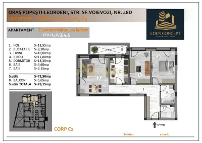 NOU Apartament 2 camere Popesti Leordeni - foto 6