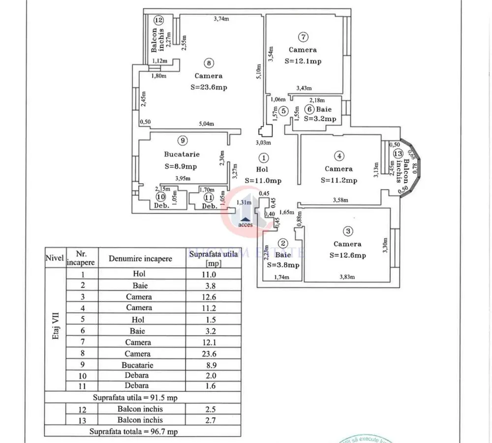 Apartament 4 camere , Zona Modern ,Bd. Simion Barnutiu ,Badea Cartan. - foto 4