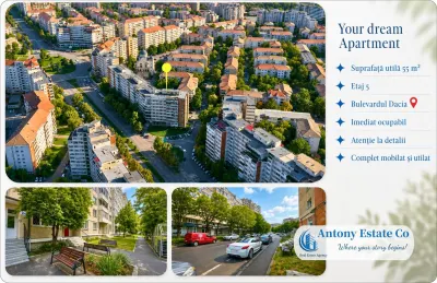Antony Estate | 2 cam modern, complet renovat si mobilat, Decebal - foto 9