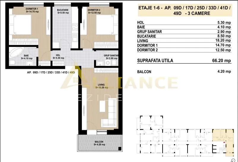 APARTAMENT 3 CAMERE 2 BAI - SECTOR 4 - foto 5