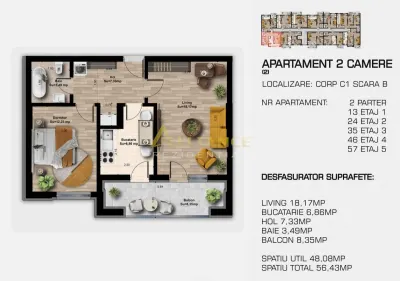 DIRECT DEZVOLTATOR |  Grand Berceni | Metrou Berceni | 2 camere tip studio - foto 6