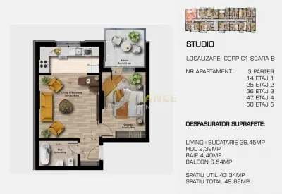 DIRECT DEZVOLTATOR |  Grand Berceni | Metrou Berceni | 2 camere tip studio - foto 7