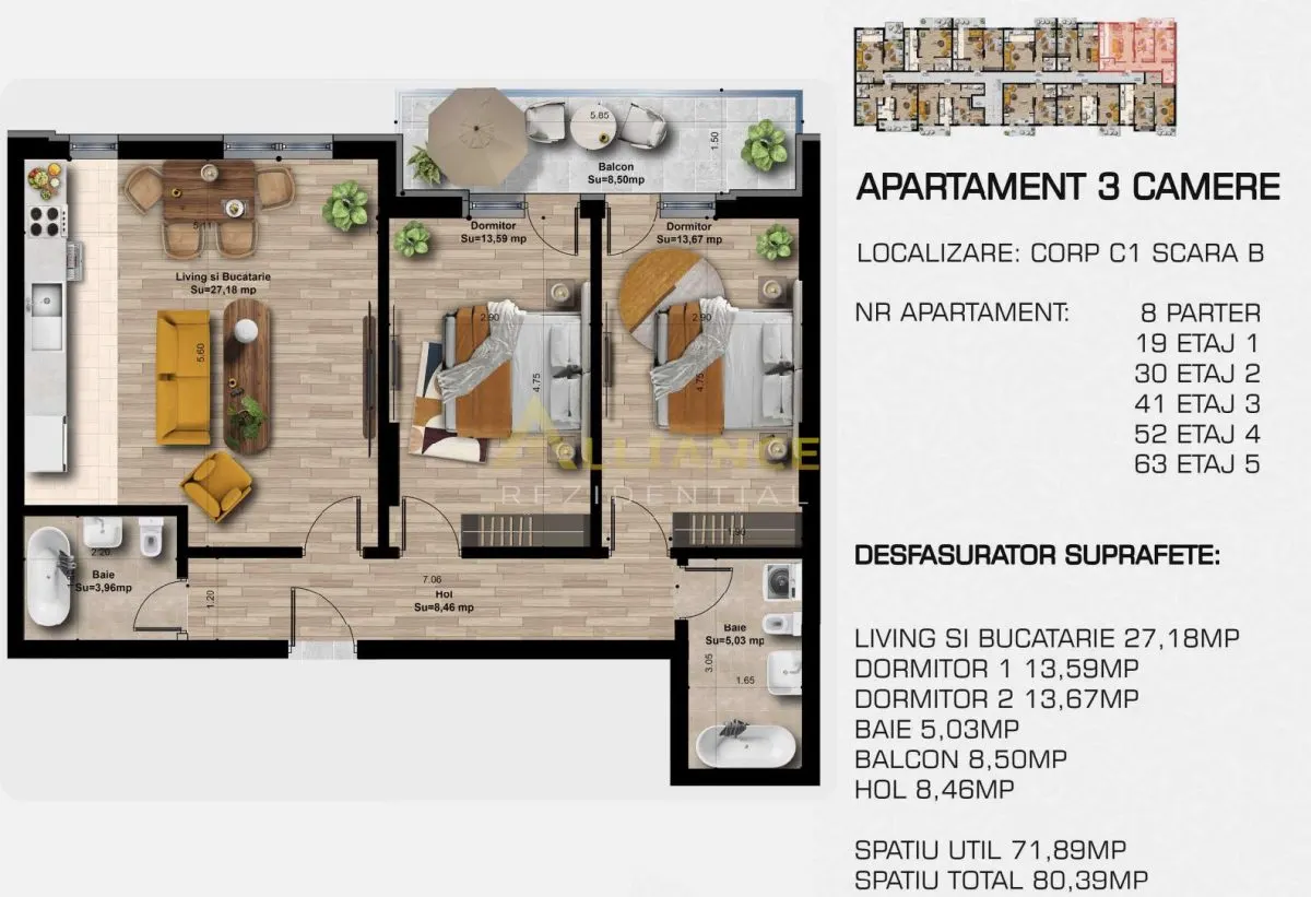 3 camere, 2 bai - Complex rezidential modern - confort, calitate si acces rapid la metrou - foto 5