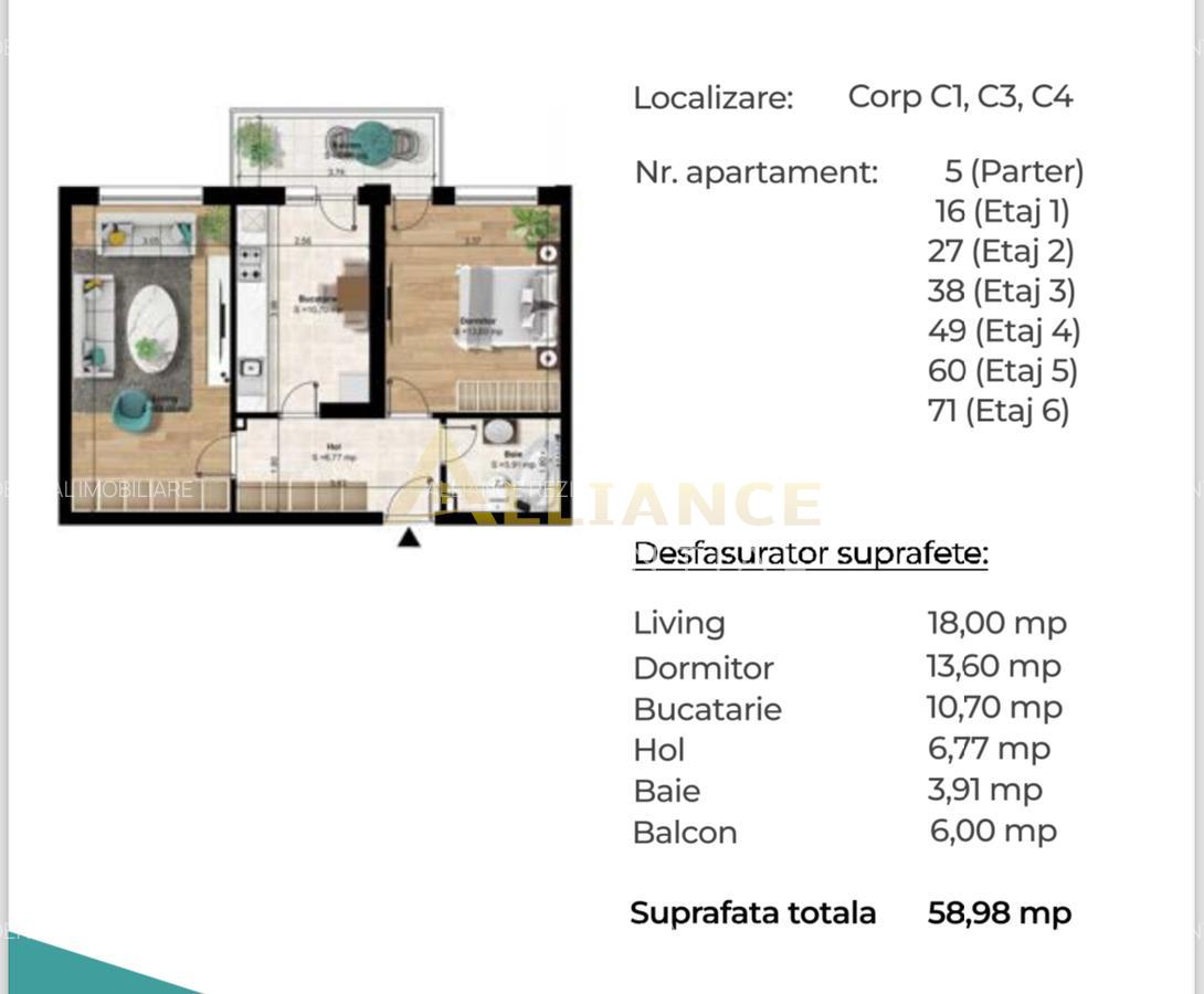 Metrou Berceni -Ap 2 Camere decomandat 60 mp - foto 9