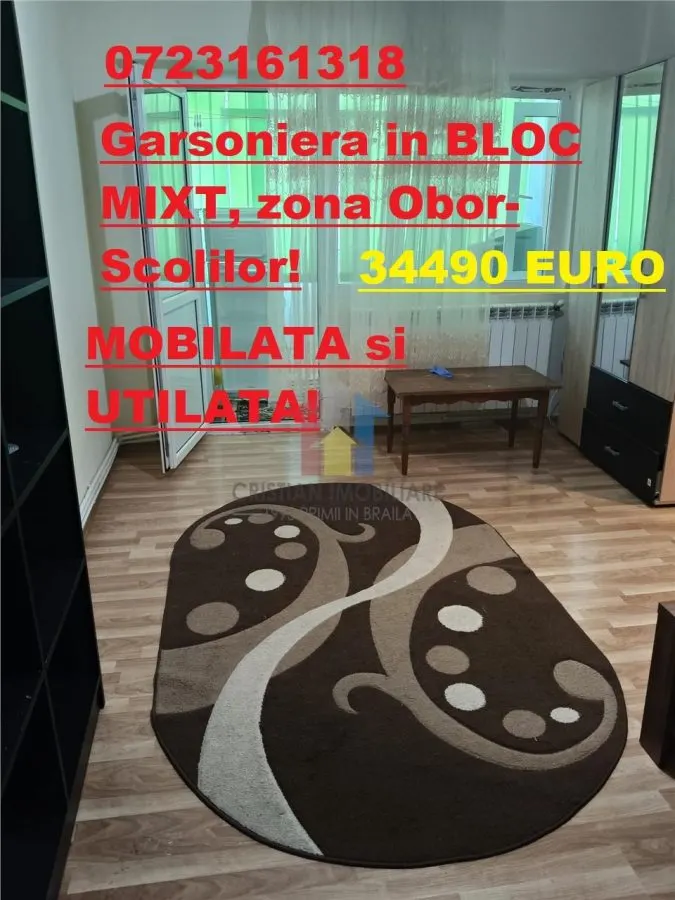 Garsoniera, BLOC MIXT, etaj 3, Obor - foto 1