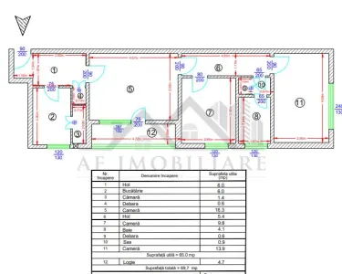 Zona Zero - Podu Ros - Apartament 3 camere - 70mp - CT - Fara Risc - foto 3