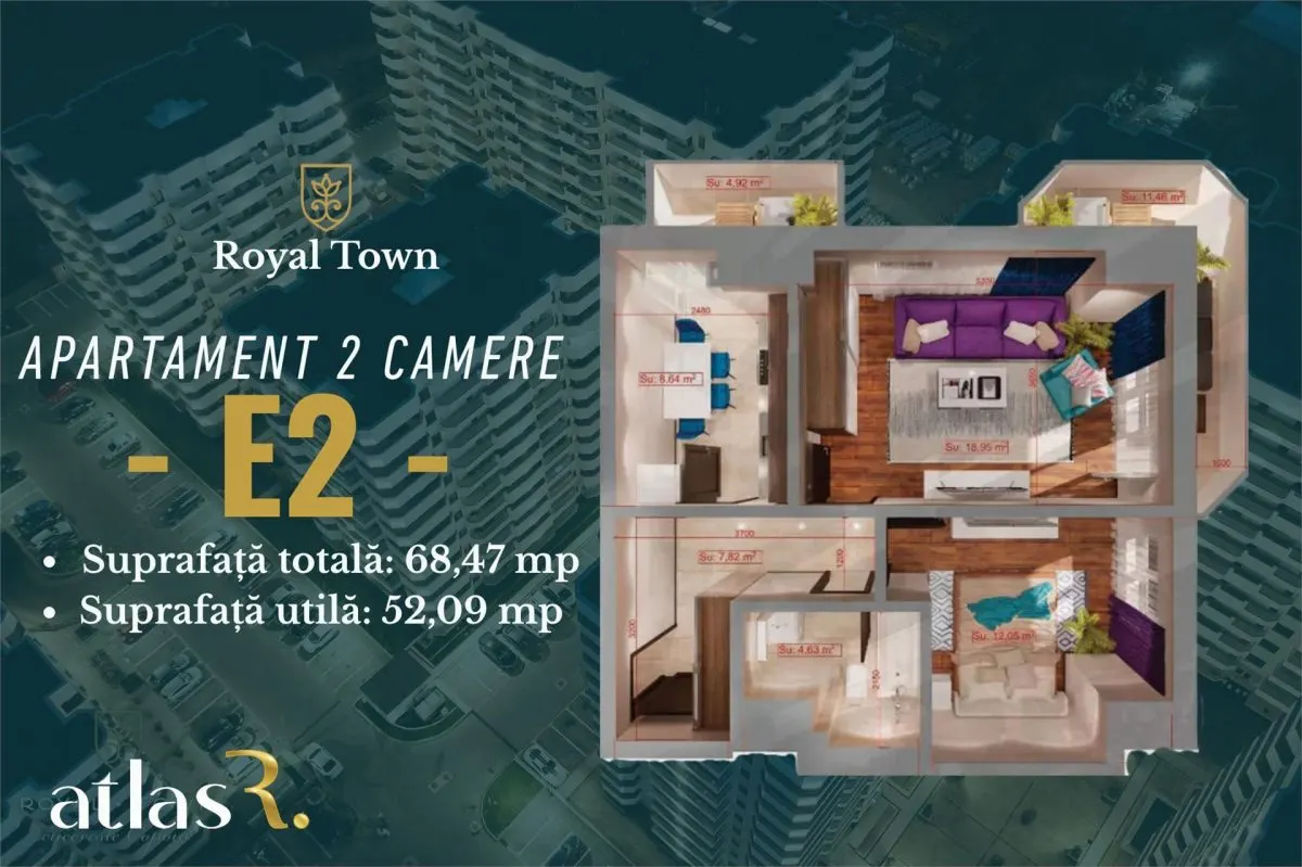 Apartament 2 camere 68,47 mp decomandat, bloc nou  in Copou Comision 0% - foto 1