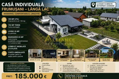 Casa Individuala Frumusani 755 mp Complet Mobilata si Utilata - Frumusani