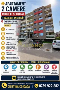 Cartierul Solar Apartament 2 camere Mobilat si Utilat + Parcare Inclusa - foto 1